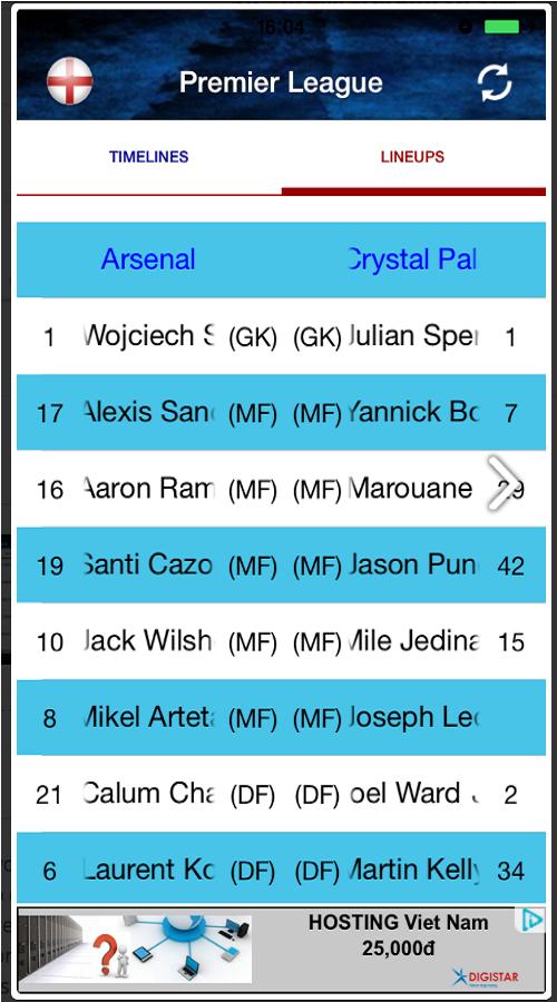LIVE SCORE - PREMIER LEAGUE screenshot 5